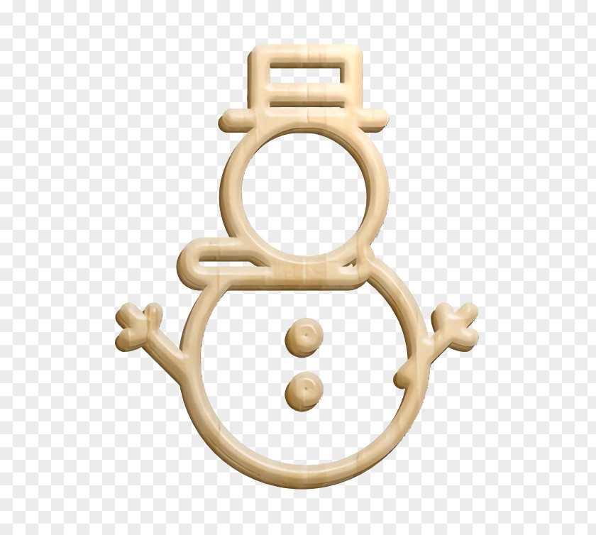 Metal Beige Chistmas Icon Snow Snowman PNG