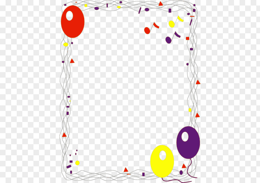 Party Frame Cliparts Decorative Borders Balloon Clip Art PNG