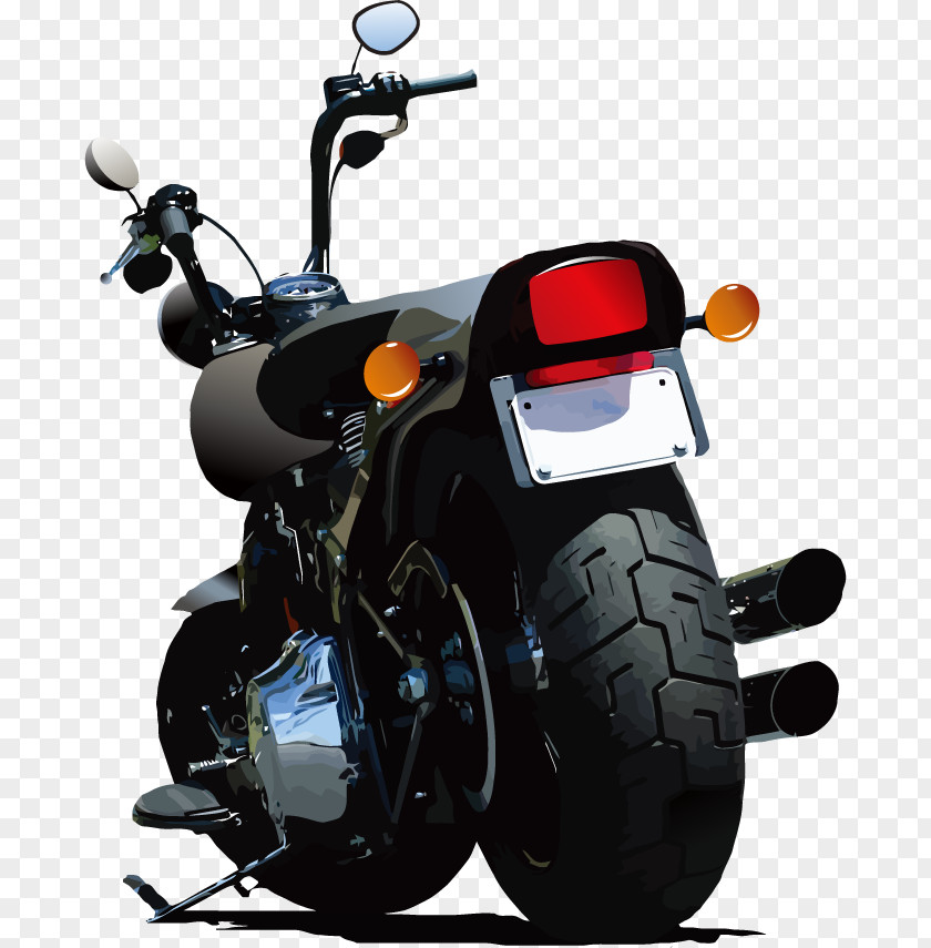Vector Black Motorcycle Car Rear-view Mirror Clip Art PNG