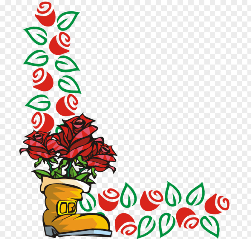 Floral Design Christmas Tree Clip Art PNG