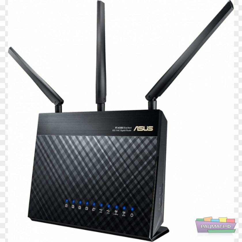Tp Link ASUS RT-AC68U Wireless Router Gigabit Ethernet PNG