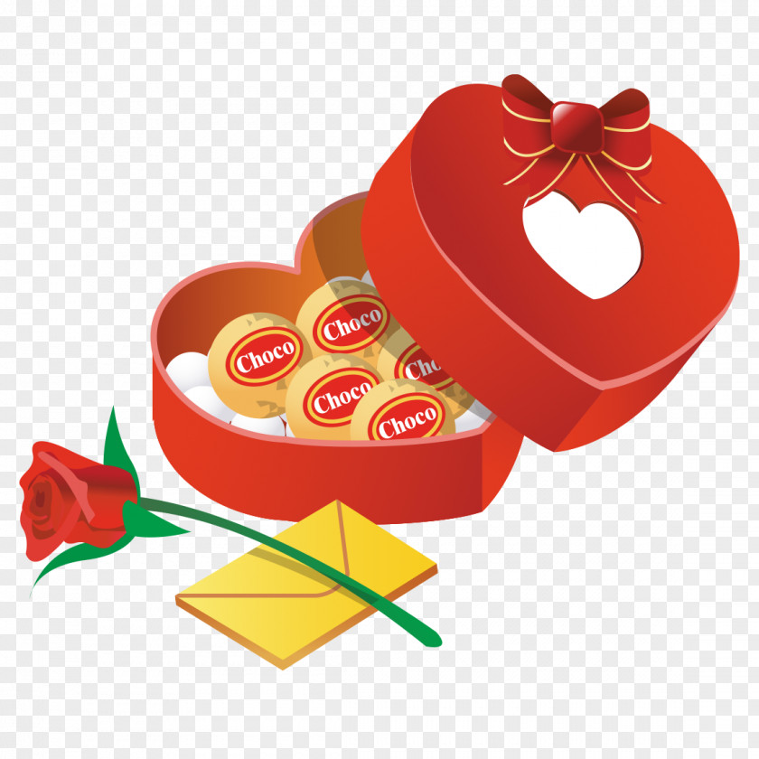 Heart Shaped Chocolate Box Type Valentine's Day Gift PNG