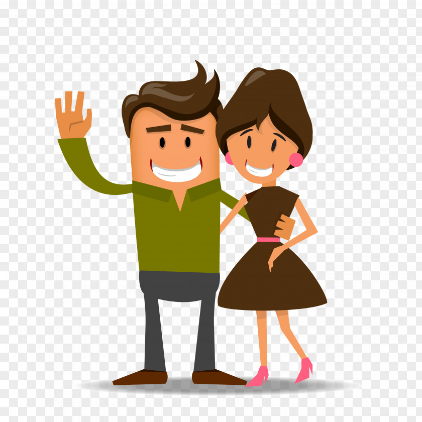 Vector Couple Wife Husband Business Family PNG