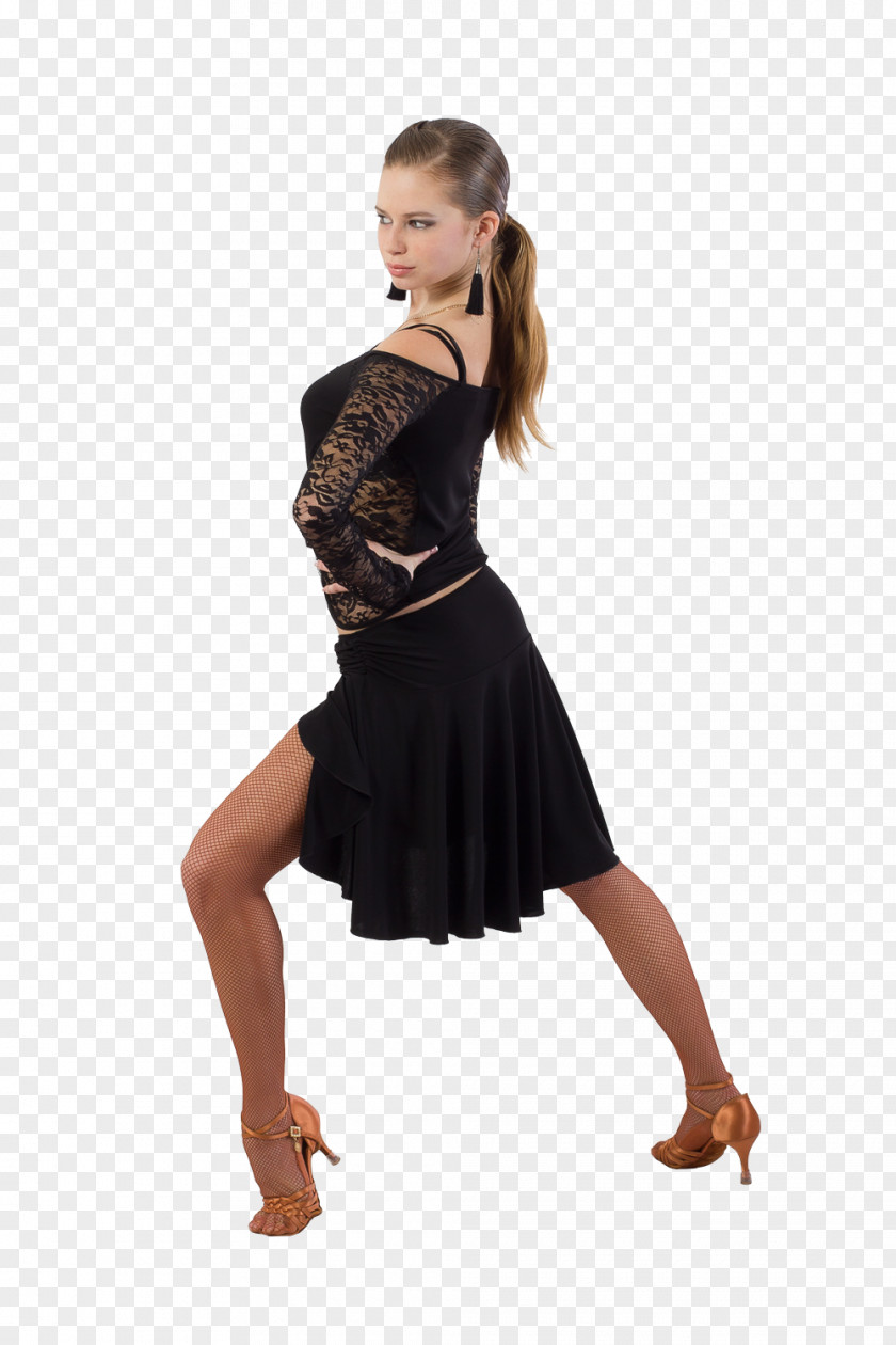Dress Little Black Dance Shoulder Sleeve PNG