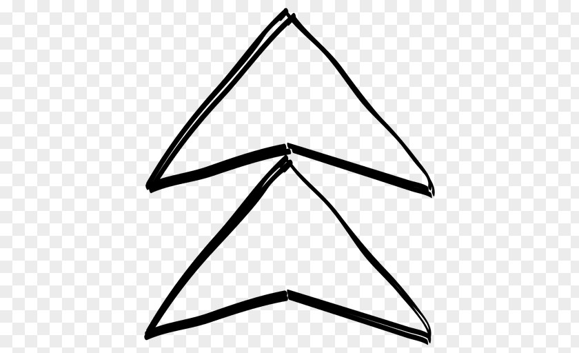 Funky Arrow Drawing Triangle Line PNG