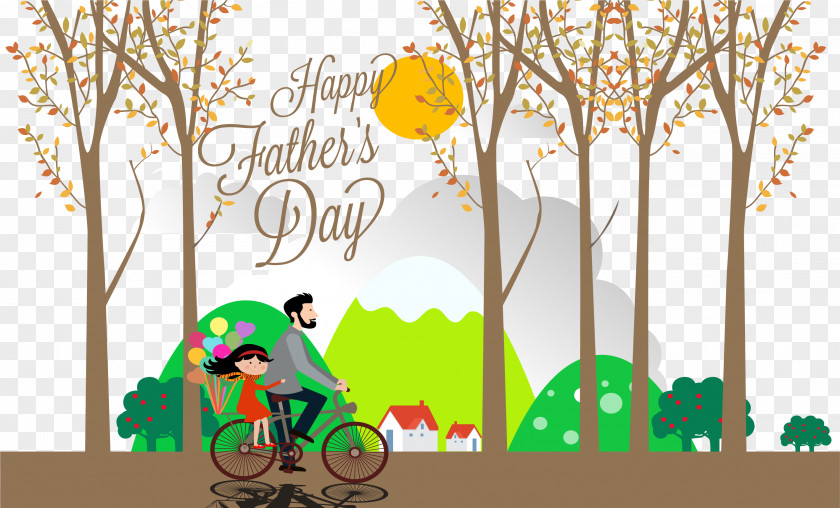Sitting In The Dad's Seat Cartoon Illustration PNG