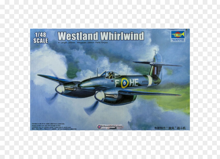 Airplane Westland Whirlwind Trumpeter 1:48 Scale Aircraft PNG