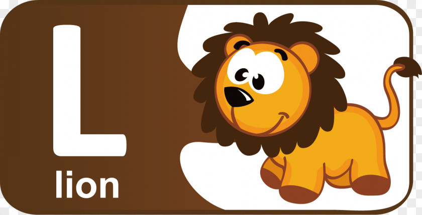 Cartoon Children The English Alphabet L Lion Letter PNG