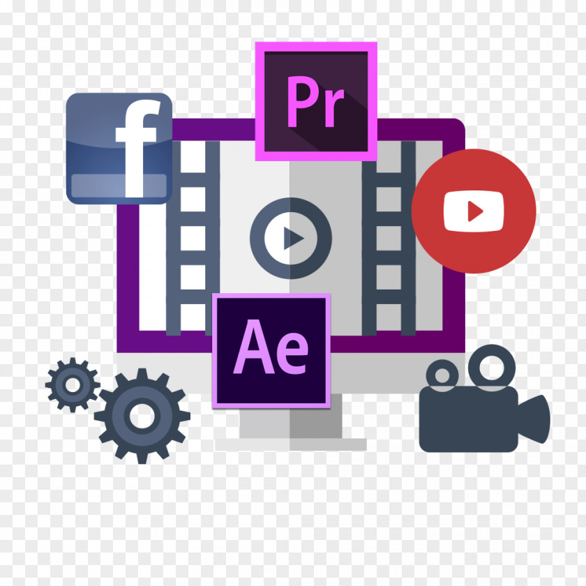 Marketing Digital Social Video Business Content PNG
