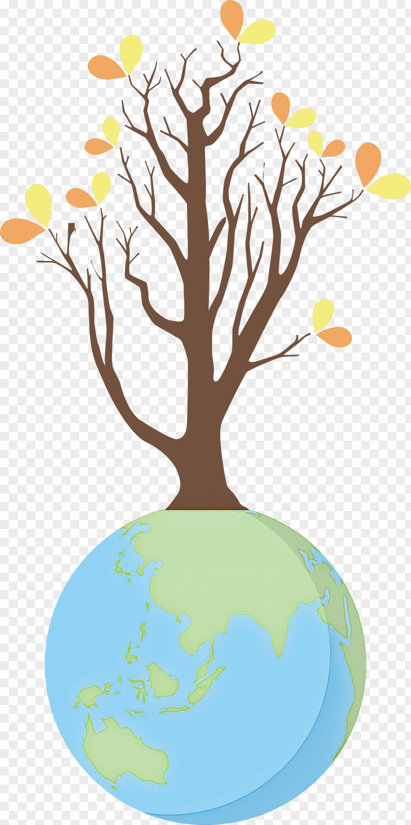 Earth Tree Go Green PNG