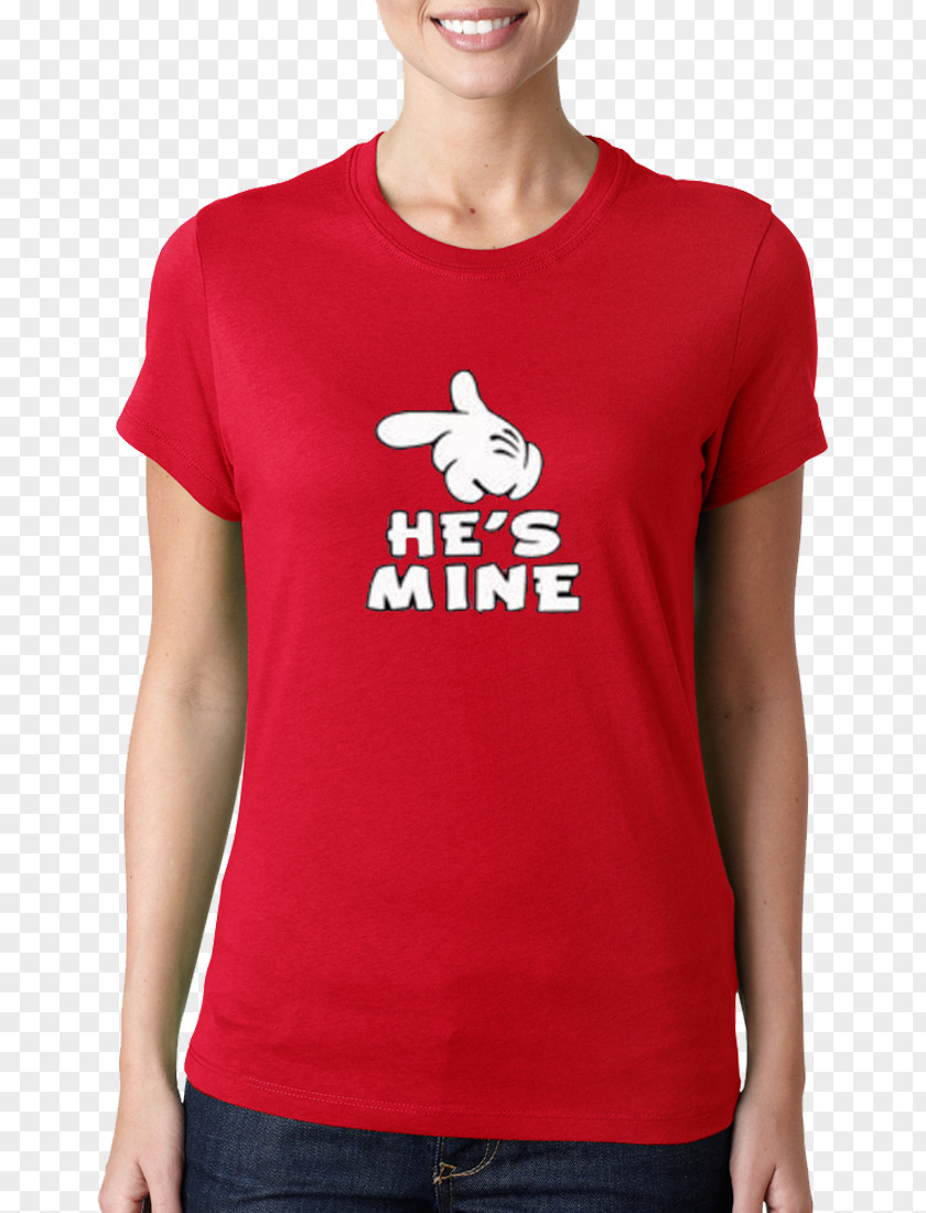 He Is Mine Printed T-shirt Clothing Woman PNG
