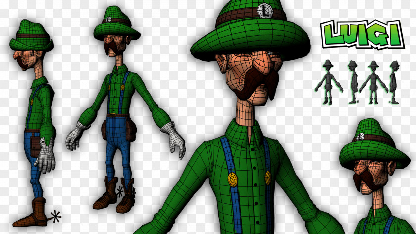 3d Villain Luigi Autodesk Maya 3D Computer Graphics Texture Mapping Character PNG
