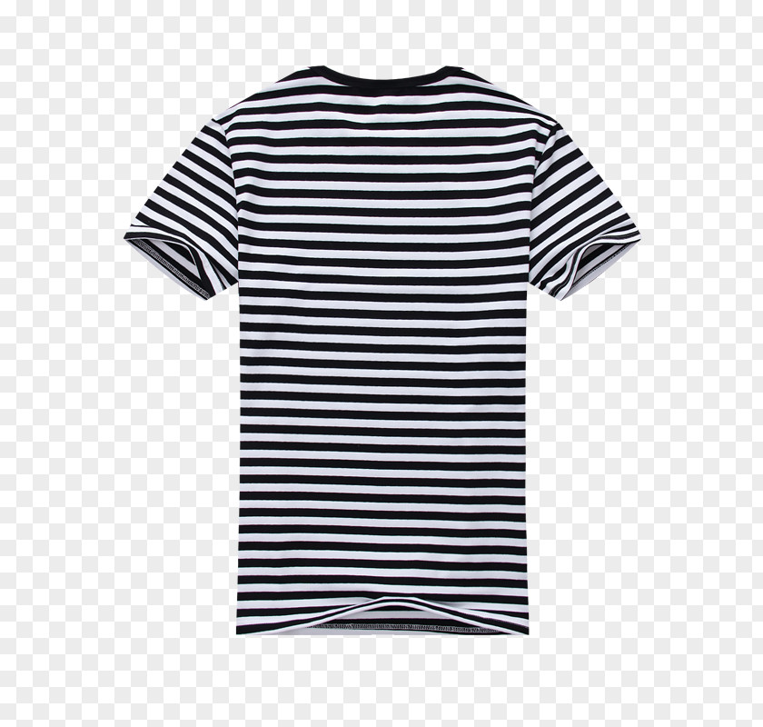 Black And White Stripe T-shirt Jeans Clothing Fashion Top PNG