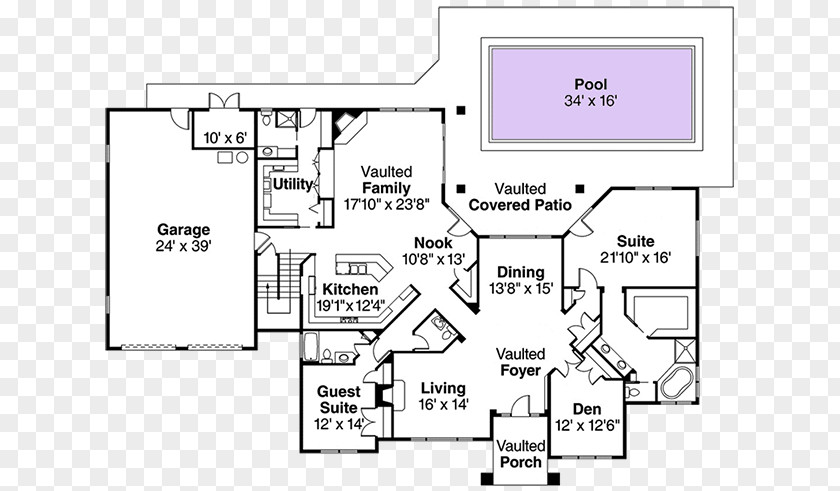 Cad Floor Plan House PNG
