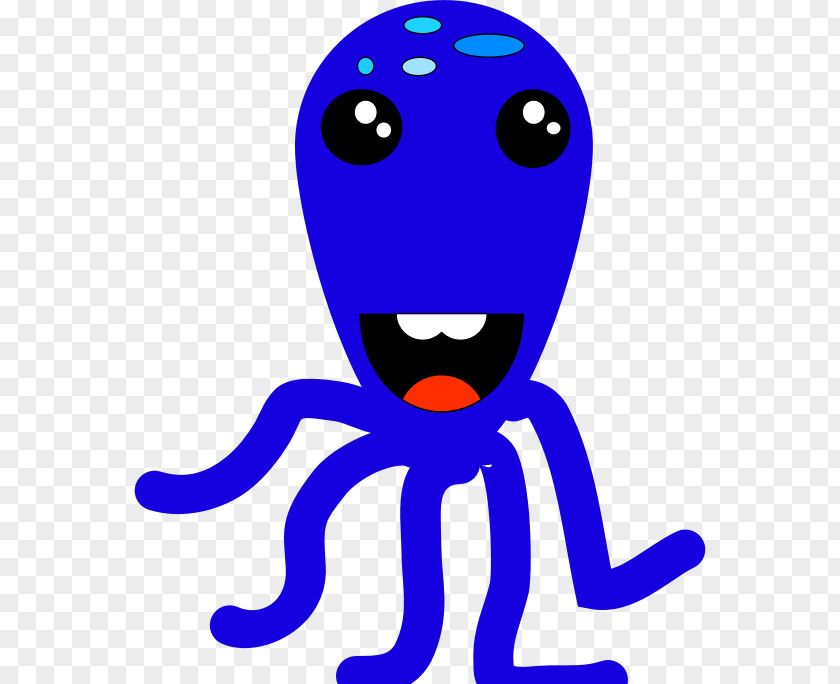 Octapus Octopus Electric Blue Cobalt Organism PNG