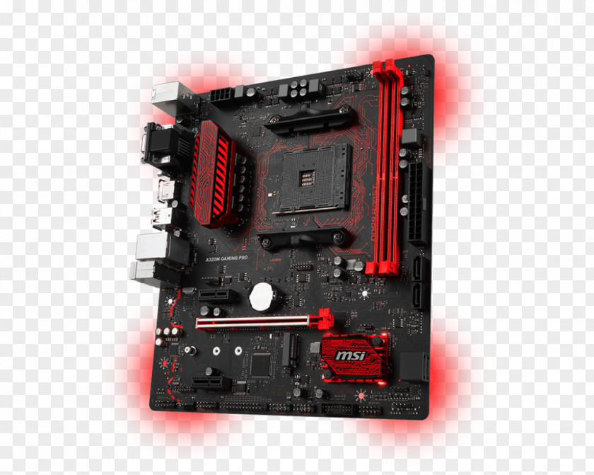 Socket AM4 MSI B350M GAMING PRO Motherboard MicroATX PNG