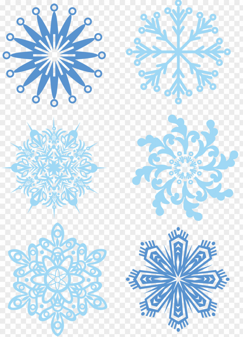 Blue Snowflake Euclidean Vector Clip Art PNG