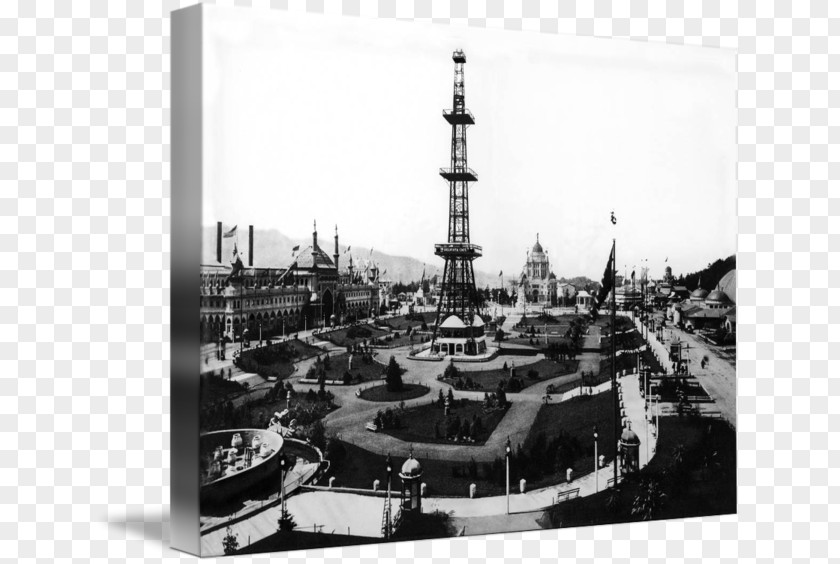 Electrical Tower San Francisco Chronicle World's Columbian Exposition Gallery Wrap Markham Fair PNG