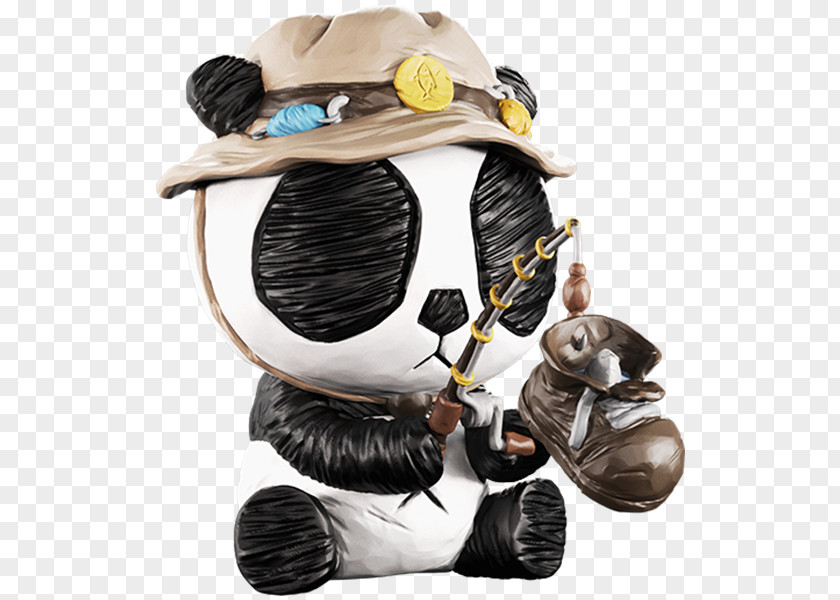 Panda Toy Headgear Figurine PNG