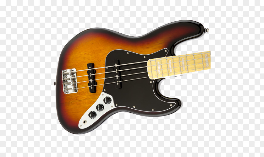 Bass Guitar Fender Jazz V Jaguar Sunburst Squier PNG