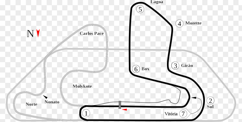 Short Circuit Autódromo Internacional Nelson Piquet Car Line PNG