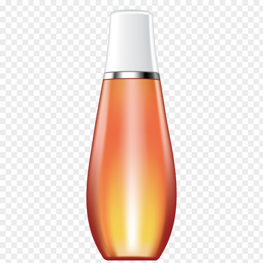 Vector Orange Shampoo Bottle PNG
