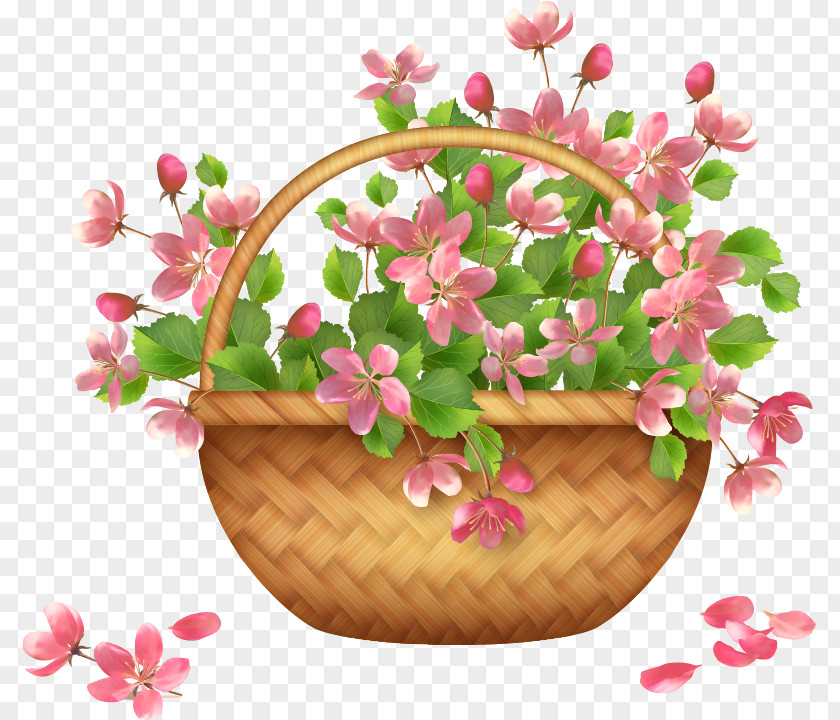 Flower Basket Clip Art PNG