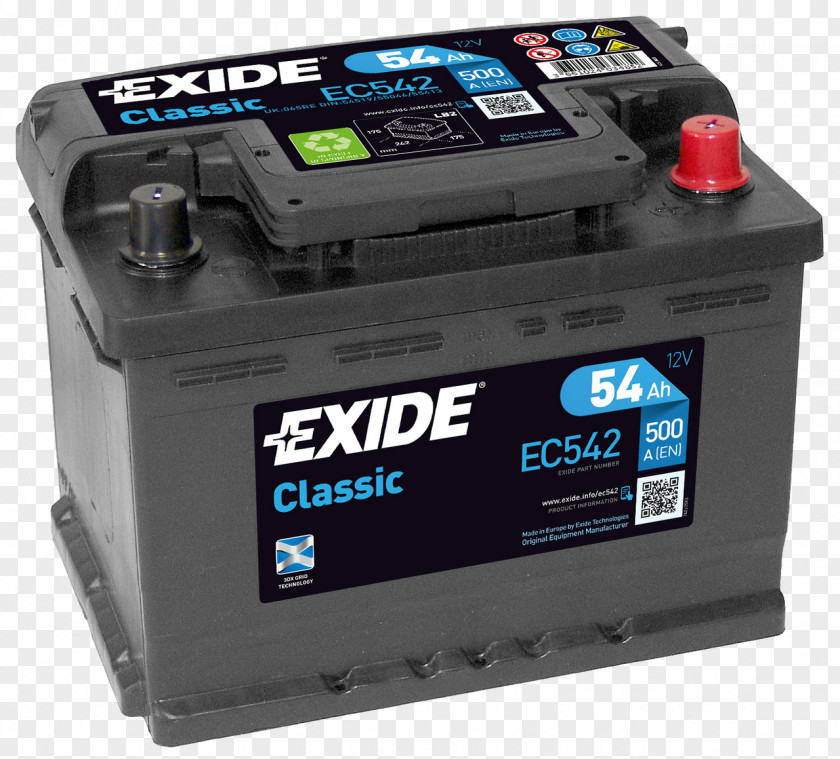 Car Battery Auto Bonus 24 Exide Technologies S.A. Rechargeable Technical Standard Capacitance PNG