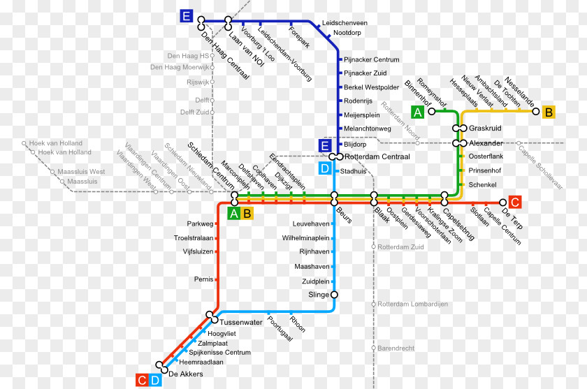 Train Rotterdam Centraal Station Rapid Transit Metro Rotterdamse Elektrische Tram The Hague PNG