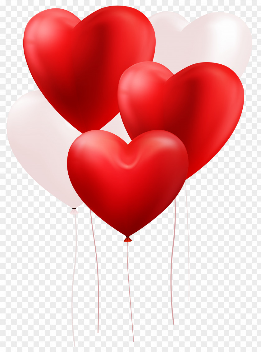White Balloon Heart Love Valentine's Day Clip Art PNG