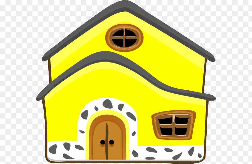 Yellow Cat House Clip Art PNG