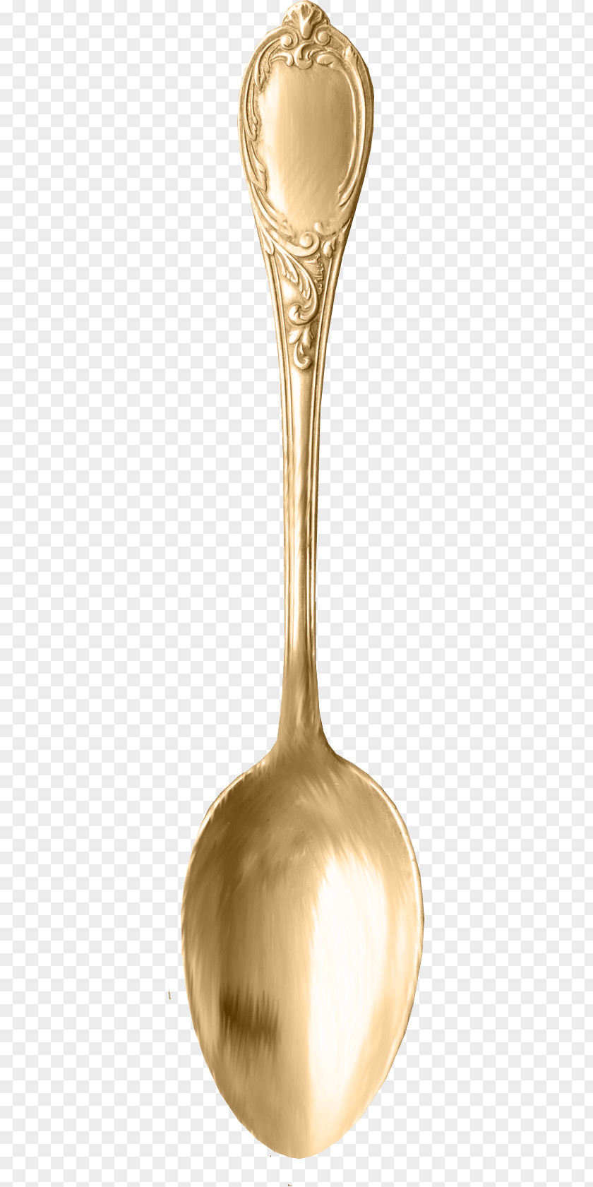 Beautiful Brown Metal Spoon Material Brass PNG