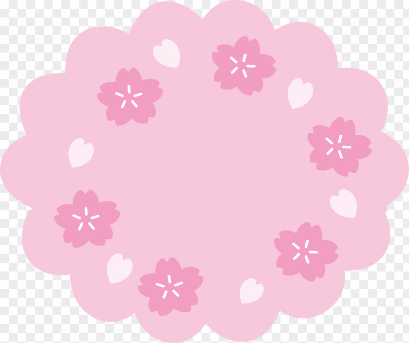 Cherry Flower Frame Sakura Floral PNG