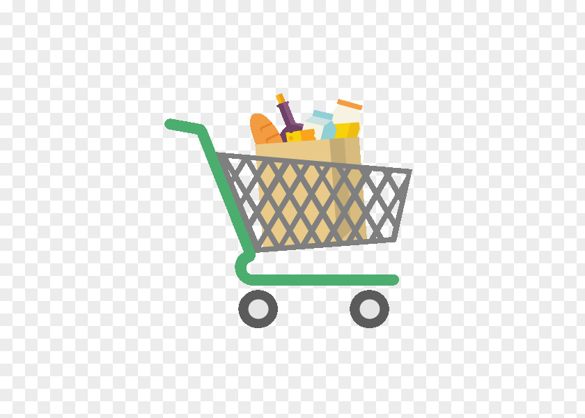 Shopping Cart Flat Design Clip Art PNG