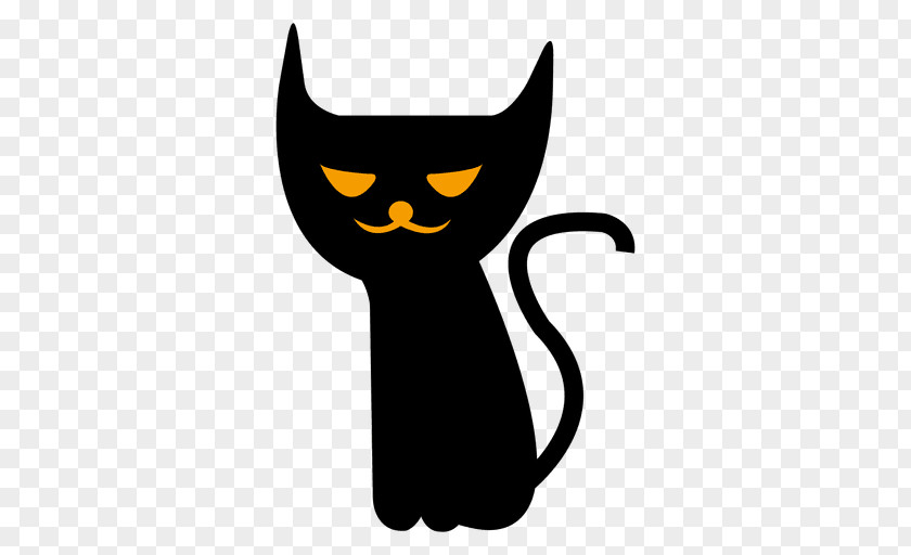 Cat Black Whiskers Halloween Clip Art PNG