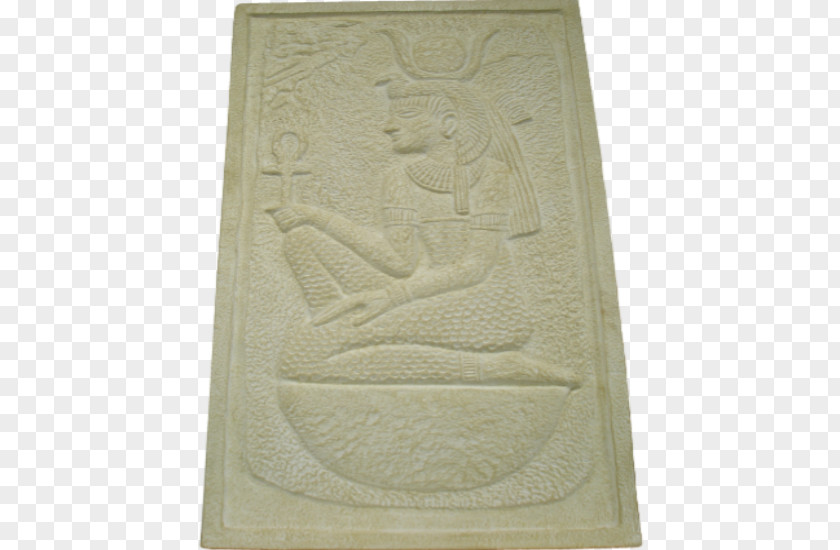 Egyptian Stone Sculpture Carving Statue Cream PNG