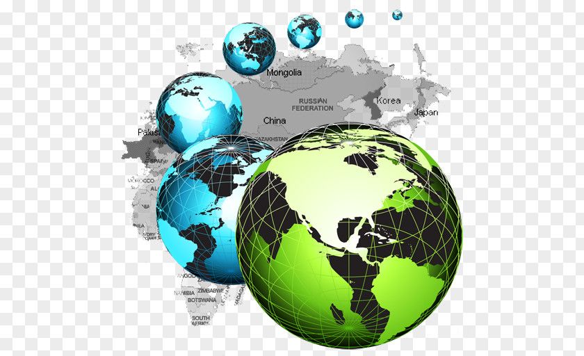 Green Globe Computer Network Utility Download Android Icon PNG