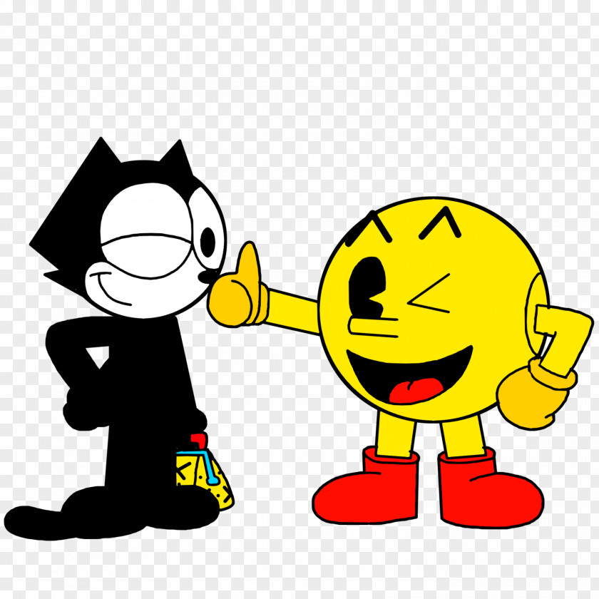 Pac Man Felix The Cat Pac-Man Cartoon Crossover PNG