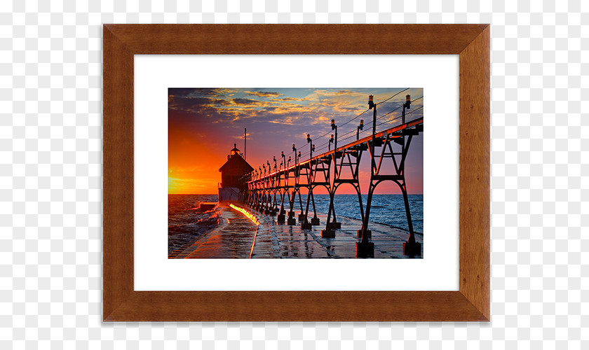 Seaside Lighthouse Grand Haven Light South Pierhead Inner Holiday Inn Haven-Spring Lake Picture Frames PNG