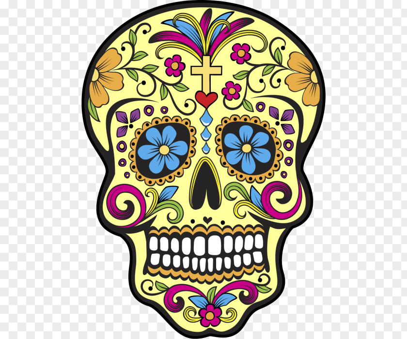 Skull La Calavera Catrina Mexican Cuisine Day Of The Dead PNG