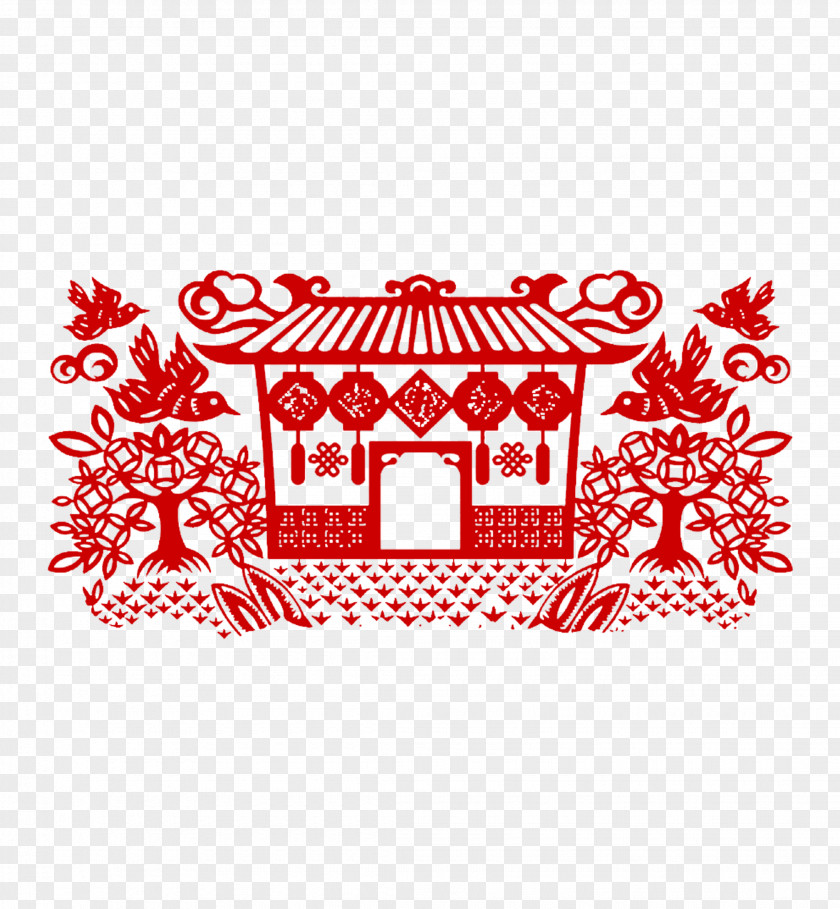 Chinese New Year Paper-cut Material Papercutting Years Day PNG