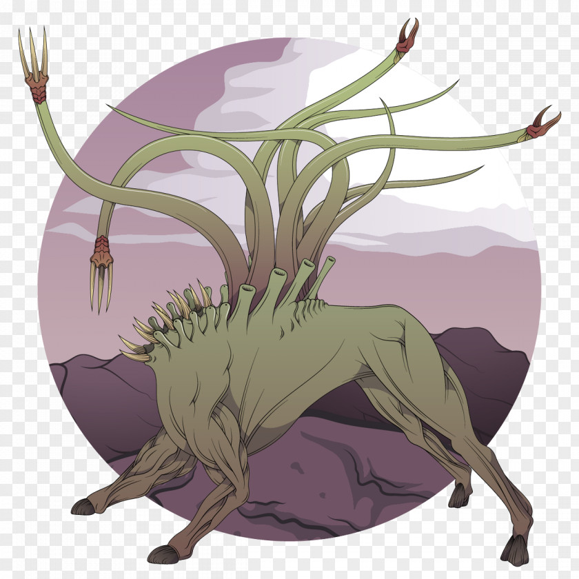 Flower Grass Alien Cartoon PNG