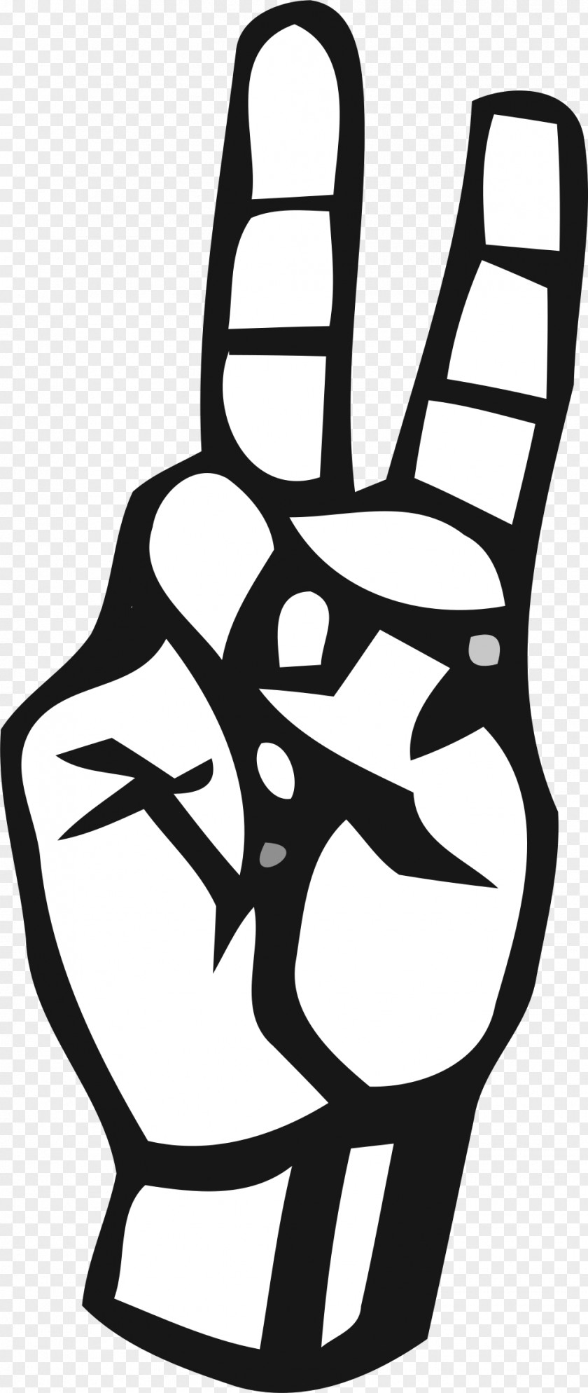 Symbol American Sign Language V British PNG