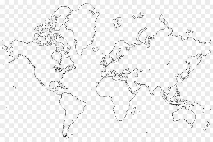 Globe World Map Blank PNG