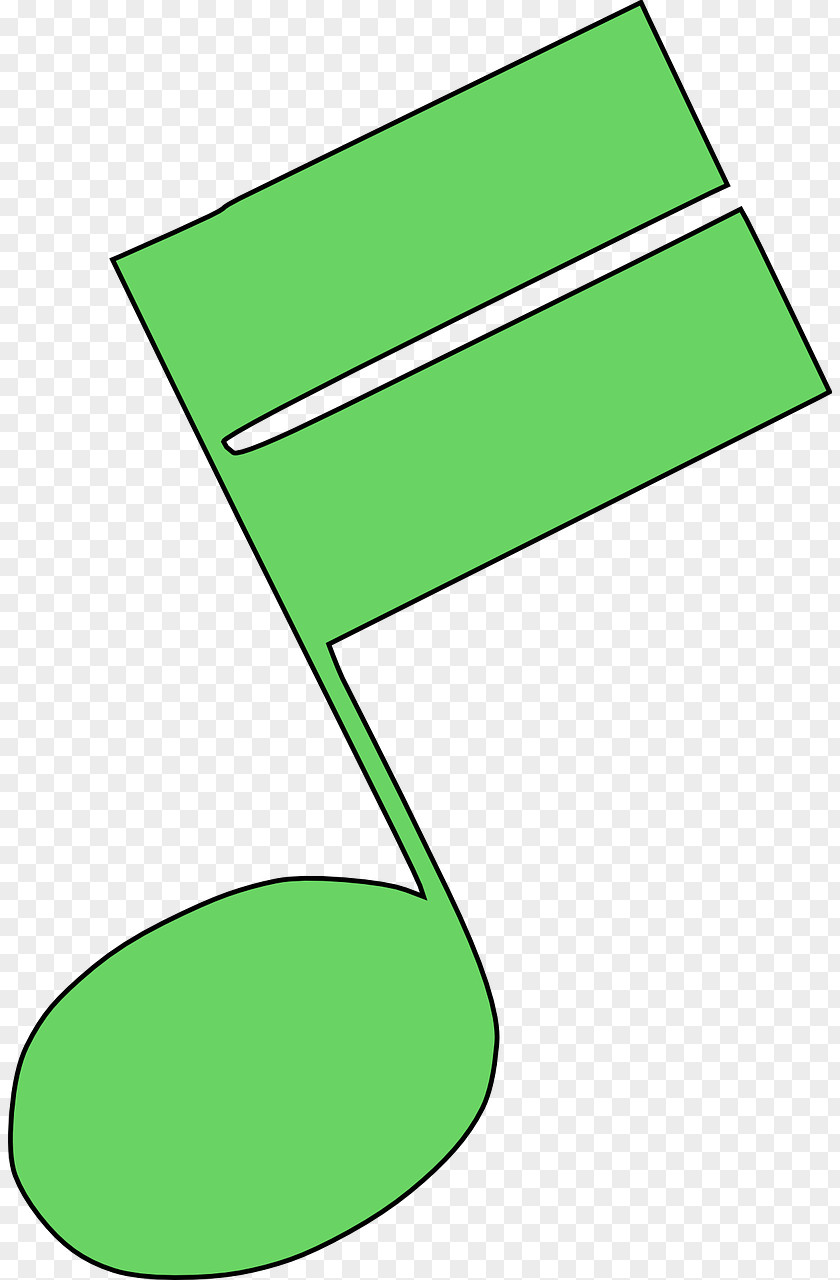 Green Clef Music Note PNG