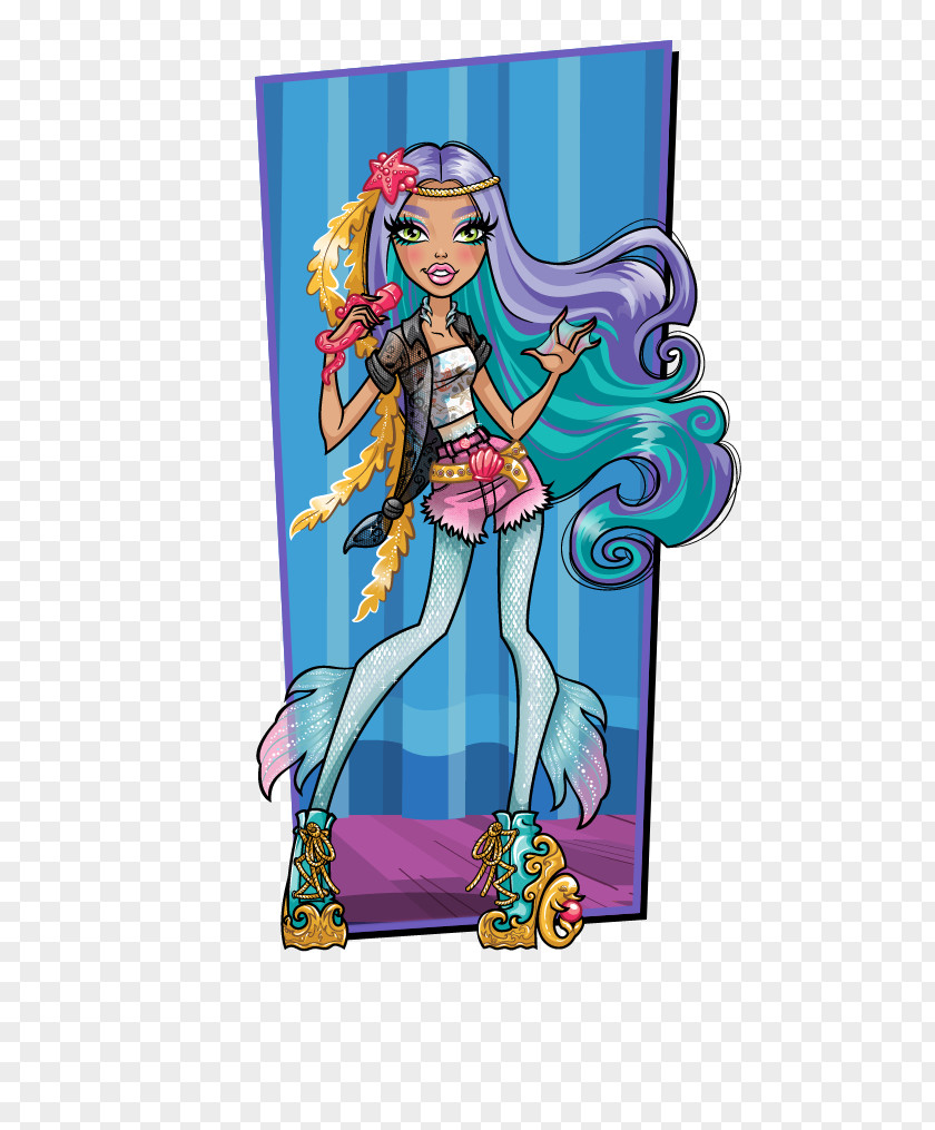 Madison Beer Monster High Lagoona Blue Doll Ever After PNG