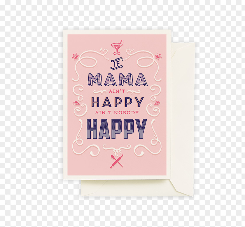 Mothers Day Greeting Card Pink M Font PNG