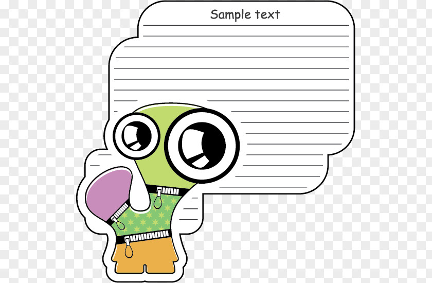 Cute Monster Tag Cartoon Clip Art PNG