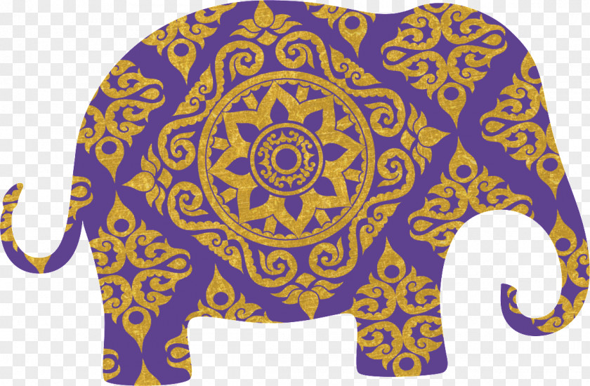 Purple Elephant Pattern Elephants In Thailand PNG