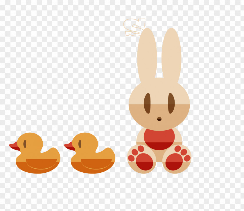 Retro Toys Illustrated Duck Toy Icon PNG